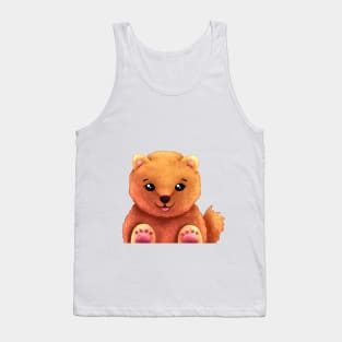 Spitz dog cartoon Tank Top